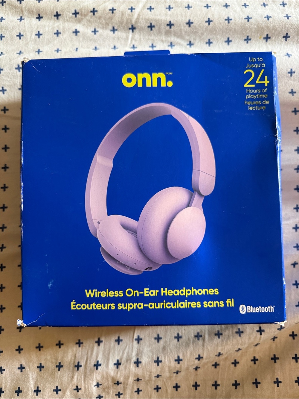 Onn. Wireless On-Ear Headphones — Lavender